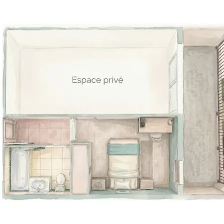 Πανσιόν Douillette Avec Parking Prive, Salle De Bains Privee Et Netflix Hendaye